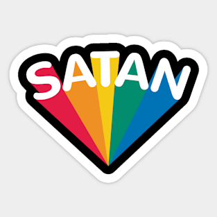 Satan rainbow curved Sticker